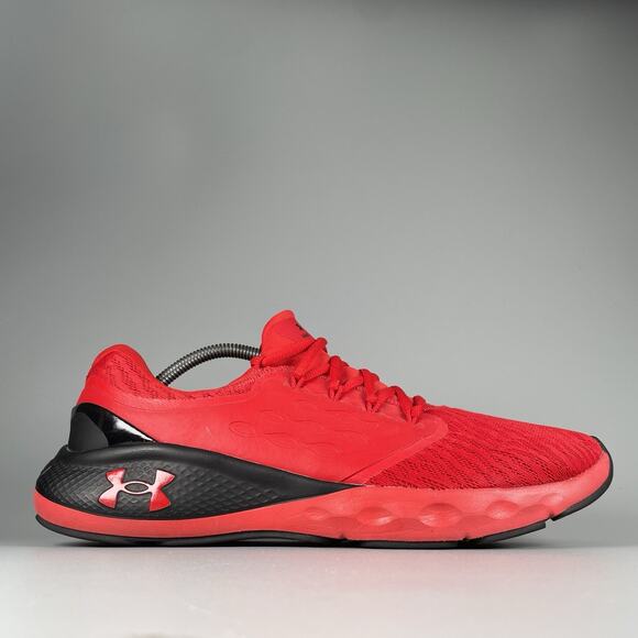Under Armour Charged Vantage Men’s 12 Red Black Running Shoes Athletic Sneakers - Picture 6 of 9